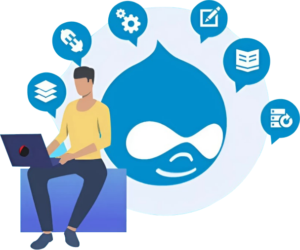 Nhân vật minh họa Drupal
