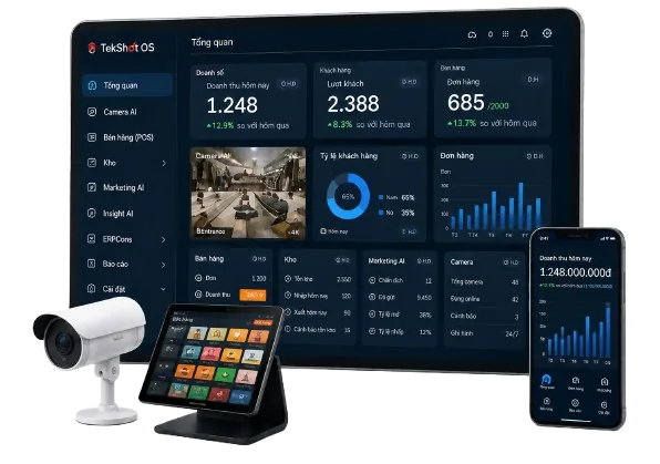Giao diện TekShot trên máy tính, máy tính bảng và điện thoại