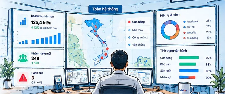 Dashboard điều hành tổng hợp Central AI